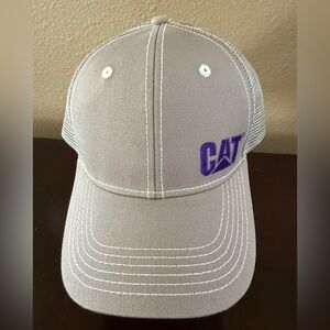 CAT Caterpillar Ball Cap Trucker Hat Snap-Back Gray
